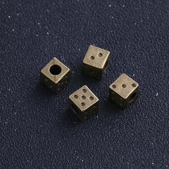6db 9*9*9 mm-es Antik Bronz kocka Kocka Gyöngyök Illik Európai Amulett Ékszer Készítés, Gyöngyök