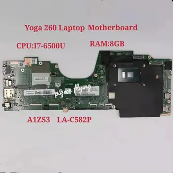A Thinkpad JÓGA 260 Laptop Alaplap I7 CPU-6500U I7-6600U RAM 8GB LA-C582P 100% - os Teszt ok